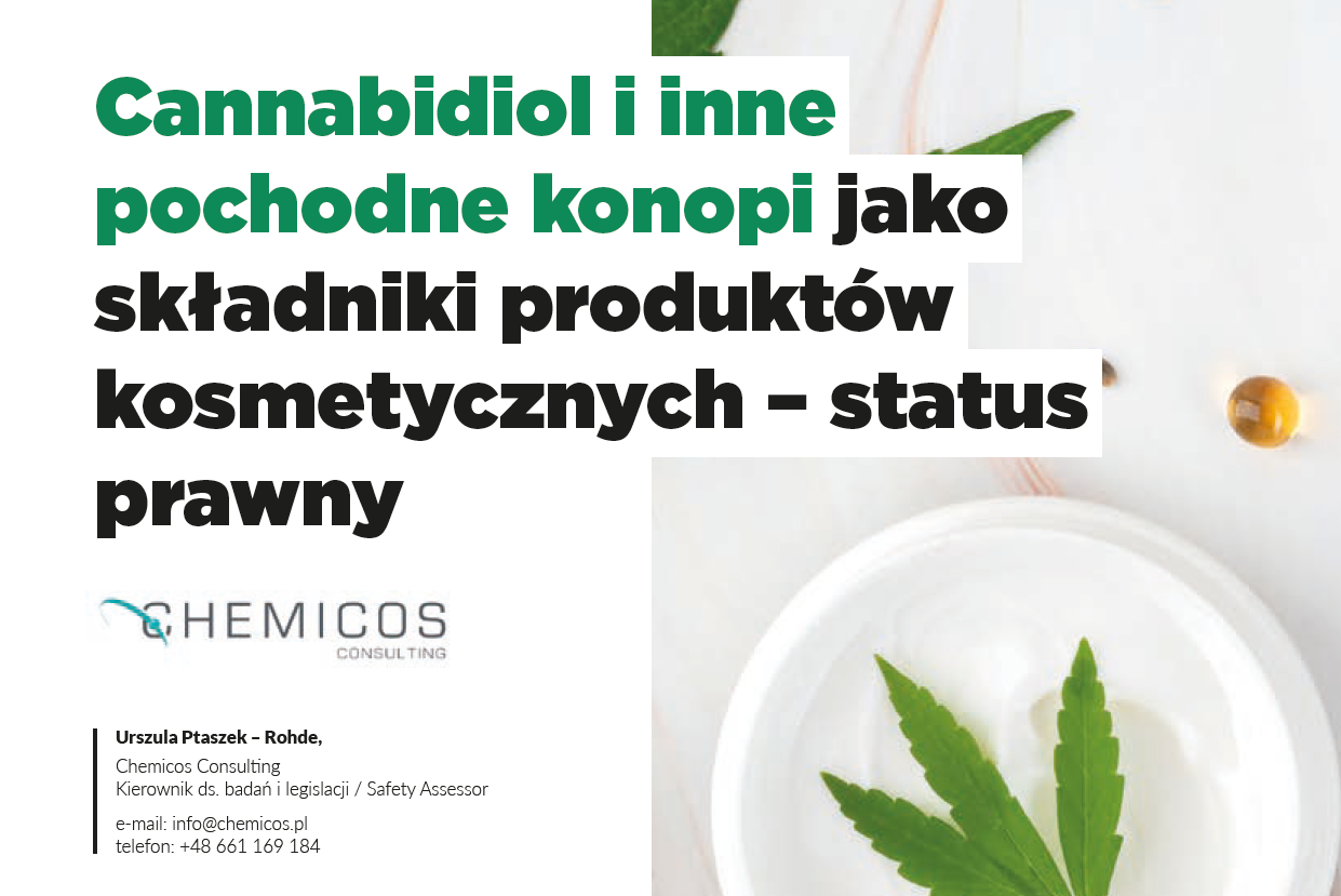 Cannabidiol i inne pochodne konopi jako składniki produktów kosmetycznych – status prawny