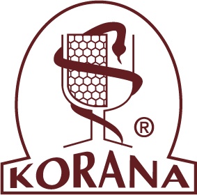 Logo KORANA Sp.J.  Producent Kosmetyków Naturalnych  N.H.A. Nicpoń, M. Bielesz