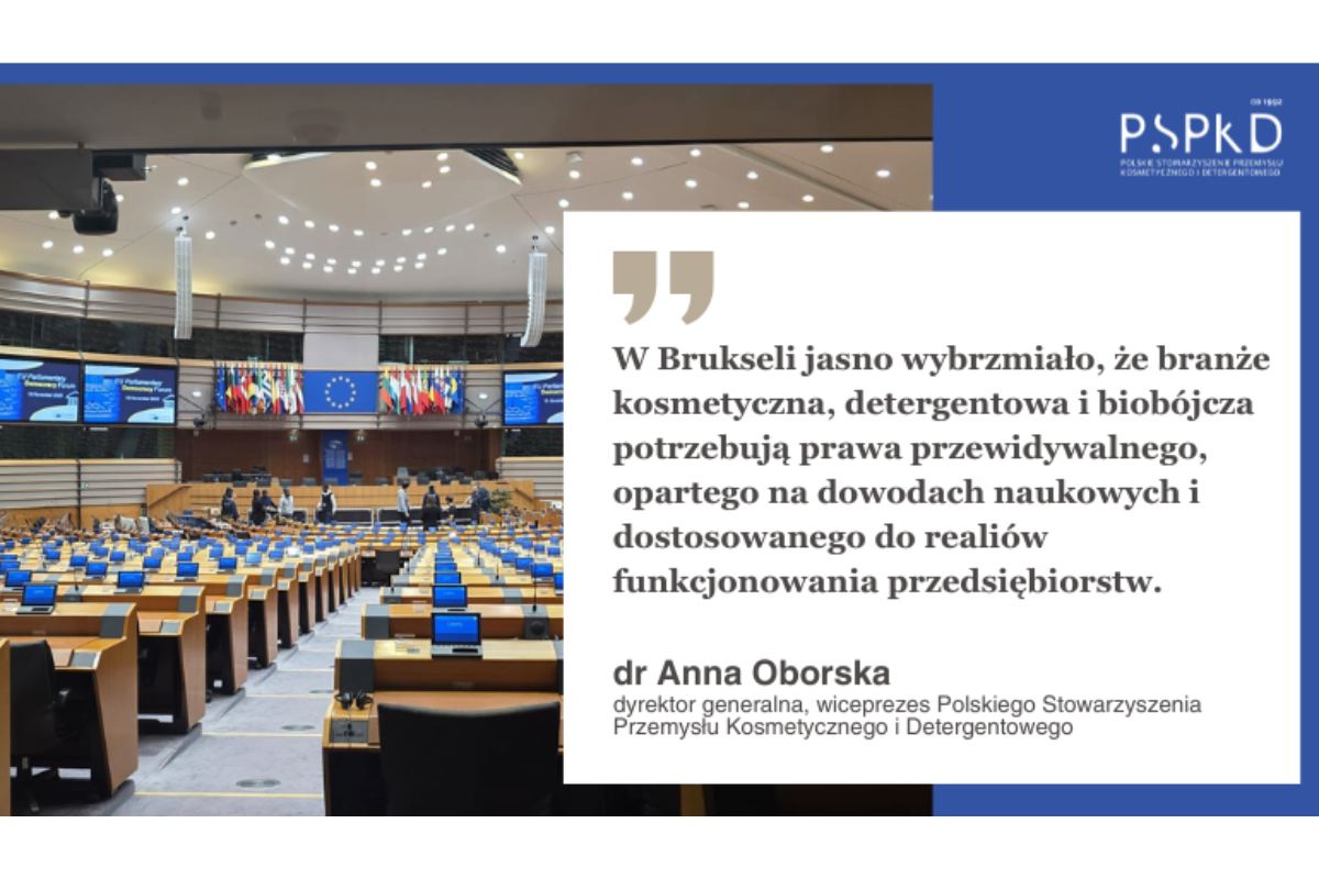 Branża zabiera głos PSPKD przedstawia w Parlamencie Europejskim priorytety sektora kosmetycznego i detergentowego